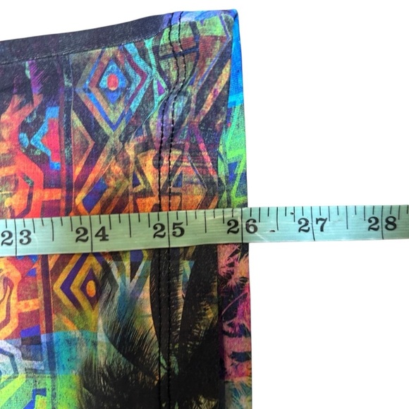 Margarita Supplex Activewear rainbow palm yoga Zip Hoodie Jacket Size 1 small - Picture 7 of 8